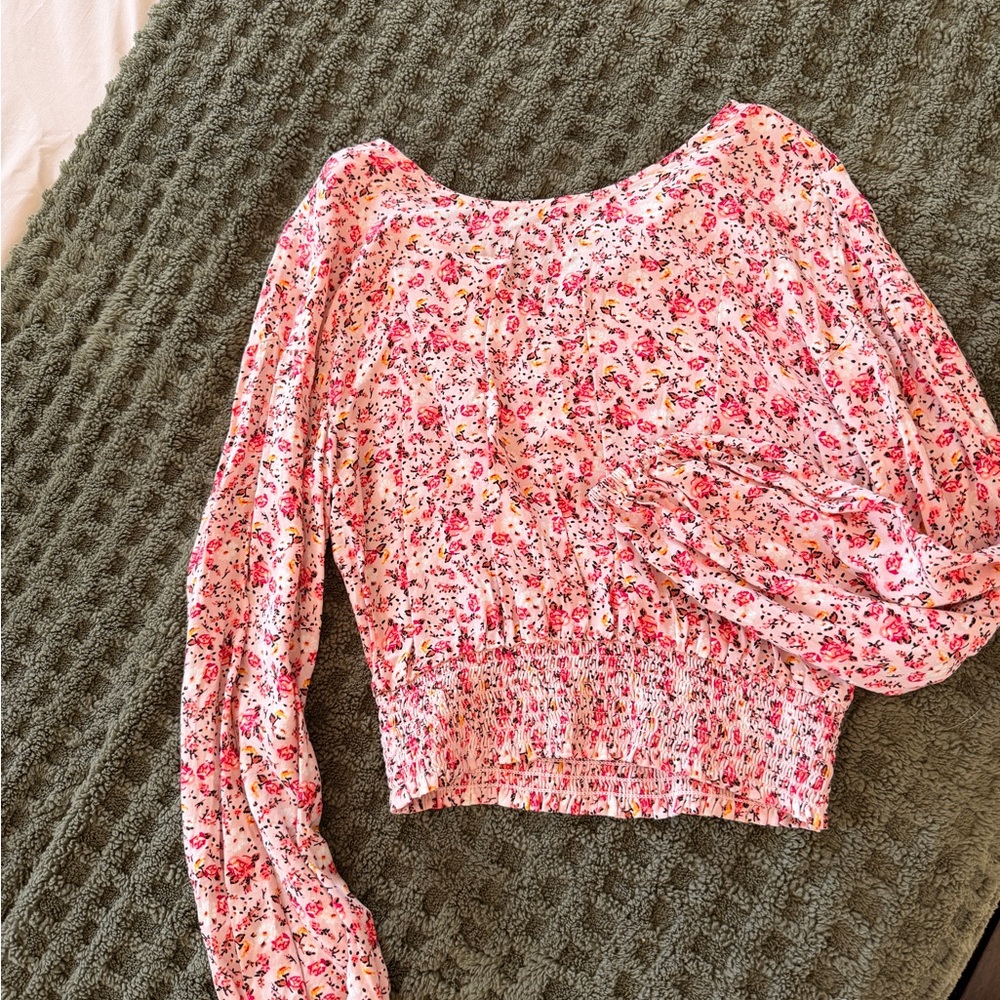 SO Pink Floral Blouse